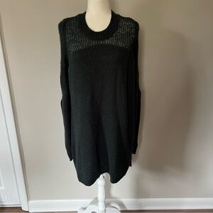 Dark Green Knit Sweater Dress